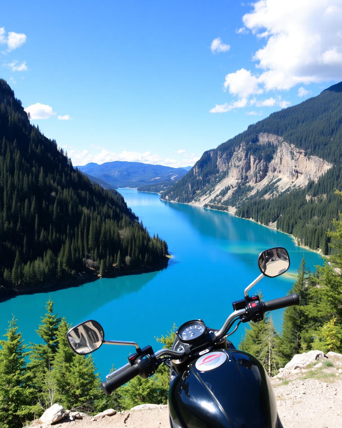 Belvédère sur un lac de montagne